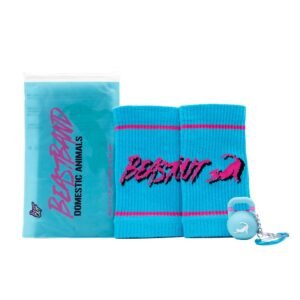 PACK MUÑEQUERA AZUL + LLAVERO A JUEGO