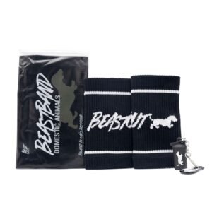 PACK MUÑEQUERA NEGRA + LLAVERO A JUEGO